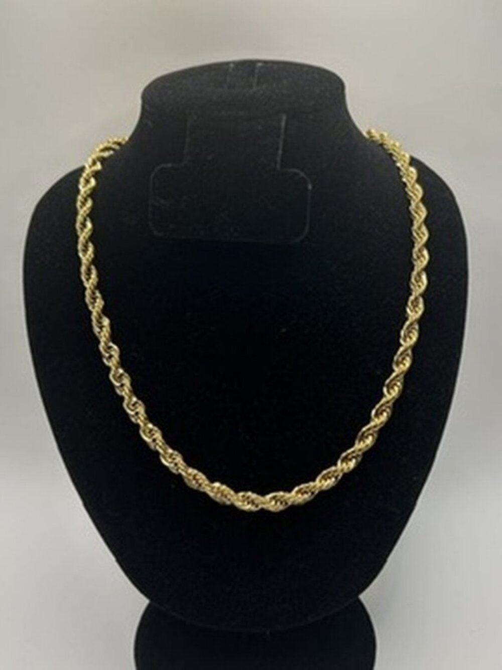 6mm Rope Chain Real Gold Stainless Steel Plated 22 Inch Solid Waterproof Mens